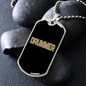 Drummer Necklace Drummer Profession Necklace Stainless Steel or 18k Gold Dog Tag 24" Chain-Express Your Love Gifts