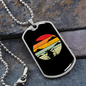Drummer Necklace Drummer Retro Circle Necklace Stainless Steel or 18k Gold Dog Tag 24" Chain-Express Your Love Gifts