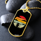 Drummer Necklace Drummer Retro Circle Necklace Stainless Steel or 18k Gold Dog Tag 24" Chain-Express Your Love Gifts