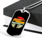 Drummer Necklace Drummer Retro Circle Necklace Stainless Steel or 18k Gold Dog Tag 24" Chain-Express Your Love Gifts