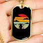 Drummer Necklace Drummer Retro Circle Necklace Stainless Steel or 18k Gold Dog Tag 24" Chain-Express Your Love Gifts