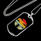 Drummer Necklace Drummer Retro Circle Necklace Stainless Steel or 18k Gold Dog Tag 24" Chain-Express Your Love Gifts