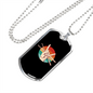 Drummer Necklace Drummer Retro Sunset Necklace Stainless Steel or 18k Gold Dog Tag 24" Chain-Express Your Love Gifts