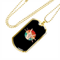 Drummer Necklace Drummer Retro Sunset Necklace Stainless Steel or 18k Gold Dog Tag 24" Chain-Express Your Love Gifts