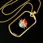 Drummer Necklace Drummer Retro Sunset Necklace Stainless Steel or 18k Gold Dog Tag 24" Chain-Express Your Love Gifts