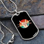 Drummer Necklace Drummer Retro Sunset Necklace Stainless Steel or 18k Gold Dog Tag 24" Chain-Express Your Love Gifts