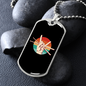 Drummer Necklace Drummer Retro Sunset Necklace Stainless Steel or 18k Gold Dog Tag 24" Chain-Express Your Love Gifts