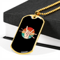 Drummer Necklace Drummer Retro Sunset Necklace Stainless Steel or 18k Gold Dog Tag 24" Chain-Express Your Love Gifts