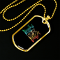 Drummer Necklace Drummer Vintage Drum Set Necklace Stainless Steel or 18k Gold Dog Tag 24" Chain-Express Your Love Gifts
