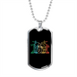 Drummer Necklace Drummer Vintage Drum Set Necklace Stainless Steel or 18k Gold Dog Tag 24" Chain-Express Your Love Gifts