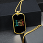Drummer Necklace Drummer Vintage Drum Set Necklace Stainless Steel or 18k Gold Dog Tag 24" Chain-Express Your Love Gifts