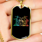 Drummer Necklace Drummer Vintage Drum Set Necklace Stainless Steel or 18k Gold Dog Tag 24" Chain-Express Your Love Gifts