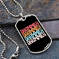 Drummer Necklace Drummer Vintage Necklace Stainless Steel or 18k Gold Dog Tag 24" Chain-Express Your Love Gifts