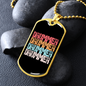 Drummer Necklace Drummer Vintage Necklace Stainless Steel or 18k Gold Dog Tag 24" Chain-Express Your Love Gifts
