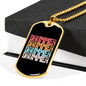 Drummer Necklace Drummer Vintage Necklace Stainless Steel or 18k Gold Dog Tag 24" Chain-Express Your Love Gifts