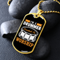 Drummer Necklace Drummer Worship Necklace Stainless Steel or 18k Gold Dog Tag 24" Chain-Express Your Love Gifts