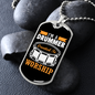 Drummer Necklace Drummer Worship Necklace Stainless Steel or 18k Gold Dog Tag 24" Chain-Express Your Love Gifts