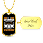 Drummer Necklace Drummer Worship Necklace Stainless Steel or 18k Gold Dog Tag 24" Chain-Express Your Love Gifts
