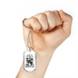 Drummer Necklace Drummers Be Crazy Necklace Stainless Steel or 18k Gold Dog Tag 24" Chain-Express Your Love Gifts