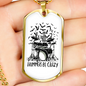 Drummer Necklace Drummers Be Crazy Necklace Stainless Steel or 18k Gold Dog Tag 24" Chain-Express Your Love Gifts