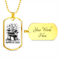 Drummer Necklace Drummers Be Crazy Necklace Stainless Steel or 18k Gold Dog Tag 24" Chain-Express Your Love Gifts