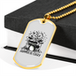 Drummer Necklace Drummers Be Crazy TranspArent Necklace Stainless Steel or 18k Gold Dog Tag 24" Chain-Express Your Love Gifts