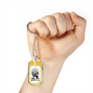 Drummer Necklace Drummers Be Crazy Yellow Necklace Stainless Steel or 18k Gold Dog Tag 24" Chain-Express Your Love Gifts