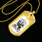 Drummer Necklace Drummers Be Crazy Yellow Necklace Stainless Steel or 18k Gold Dog Tag 24" Chain-Express Your Love Gifts