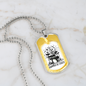 Drummer Necklace Drummers Be Crazy Yellow Necklace Stainless Steel or 18k Gold Dog Tag 24" Chain-Express Your Love Gifts