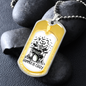 Drummer Necklace Drummers Be Crazy Yellow Necklace Stainless Steel or 18k Gold Dog Tag 24" Chain-Express Your Love Gifts