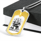 Drummer Necklace Drummers Be Crazy Yellow Necklace Stainless Steel or 18k Gold Dog Tag 24" Chain-Express Your Love Gifts