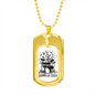 Drummer Necklace Drummers Be Crazy Yellow Necklace Stainless Steel or 18k Gold Dog Tag 24" Chain-Express Your Love Gifts