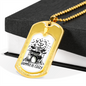 Drummer Necklace Drummers Be Crazy Yellow Necklace Stainless Steel or 18k Gold Dog Tag 24" Chain-Express Your Love Gifts