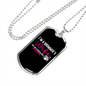 Drummer Necklace Drummers Wife Necklace Stainless Steel or 18k Gold Dog Tag 24" Chain-Express Your Love Gifts