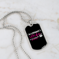Drummer Necklace Drummers Wife Necklace Stainless Steel or 18k Gold Dog Tag 24" Chain-Express Your Love Gifts