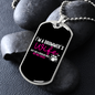Drummer Necklace Drummers Wife Necklace Stainless Steel or 18k Gold Dog Tag 24" Chain-Express Your Love Gifts