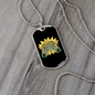 Drummer Necklace Drums and Drumstick Necklace Stainless Steel or 18k Gold Dog Tag 24" Chain-Express Your Love Gifts