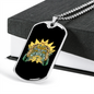 Drummer Necklace Drums and Drumstick Necklace Stainless Steel or 18k Gold Dog Tag 24" Chain-Express Your Love Gifts