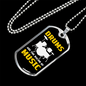 Drummer Necklace Drums Are Bacon of Music Necklace Stainless Steel or 18k Gold Dog Tag 24" Chain-Express Your Love Gifts