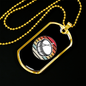 Drummer Necklace Drums Vintage Retro Necklace Stainless Steel or 18k Gold Dog Tag 24" Chain-Express Your Love Gifts