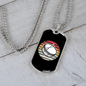Drummer Necklace Drums Vintage Retro Necklace Stainless Steel or 18k Gold Dog Tag 24" Chain-Express Your Love Gifts