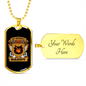 Drummer Necklace Favorite Drummer Daddy Necklace Stainless Steel or 18k Gold Dog Tag 24" Chain-Express Your Love Gifts