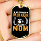 Drummer Necklace Favorite Drummer Mom Necklace Stainless Steel or 18k Gold Dog Tag 24" Chain-Express Your Love Gifts