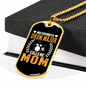 Drummer Necklace Favorite Drummer Mom Necklace Stainless Steel or 18k Gold Dog Tag 24" Chain-Express Your Love Gifts