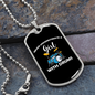 Drummer Necklace Girl Drums Necklace Stainless Steel or 18k Gold Dog Tag 24" Chain-Express Your Love Gifts