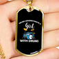 Drummer Necklace Girl Drums Necklace Stainless Steel or 18k Gold Dog Tag 24" Chain-Express Your Love Gifts