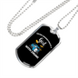 Drummer Necklace Girl With Drums Necklace Stainless Steel or 18k Gold Dog Tag 24" Chain-Express Your Love Gifts