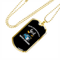 Drummer Necklace Girl With Drums Necklace Stainless Steel or 18k Gold Dog Tag 24" Chain-Express Your Love Gifts