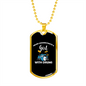 Drummer Necklace Girl With Drums Necklace Stainless Steel or 18k Gold Dog Tag 24" Chain-Express Your Love Gifts