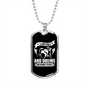 Drummer Necklace Golf and Drums Necklace Stainless Steel or 18k Gold Dog Tag 24" Chain-Express Your Love Gifts
